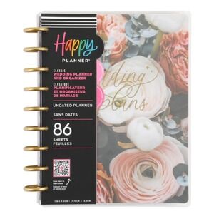 The Happy Planner Wedding Plans Undated Classic Wedding Organizer Multicolor